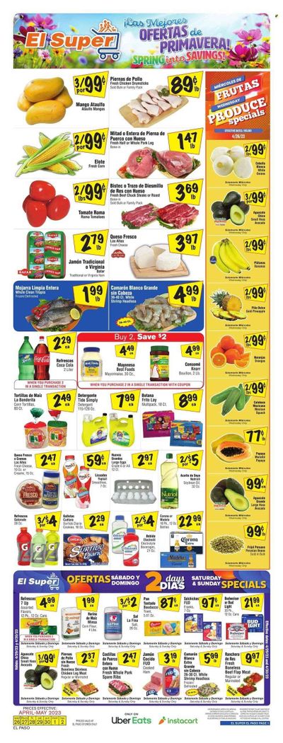 El Super (TX) Weekly Ad Flyer Specials April 26 to May 2, 2023