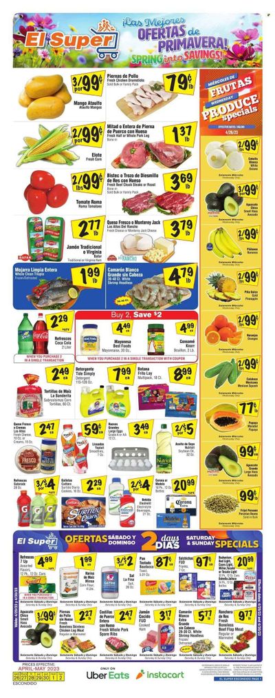 El Super (CA) Weekly Ad Flyer Specials April 26 to May 2, 2023