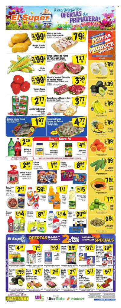 El Super (CA) Weekly Ad Flyer Specials April 26 to May 2, 2023