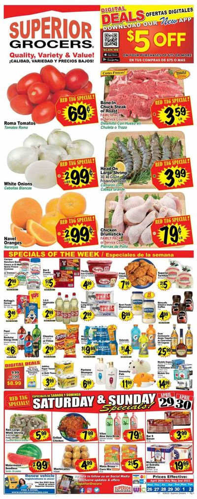 Superior Grocers (CA) Weekly Ad Flyer Specials April 26 to May 2, 2023