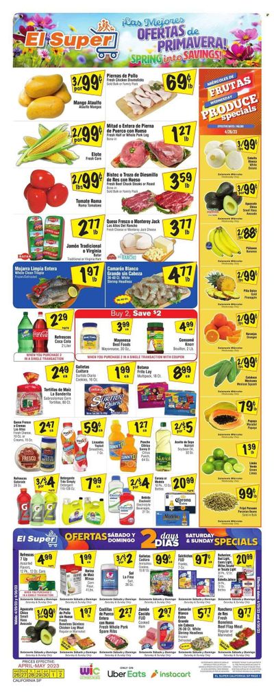 El Super (CA) Weekly Ad Flyer Specials April 26 to May 2, 2023
