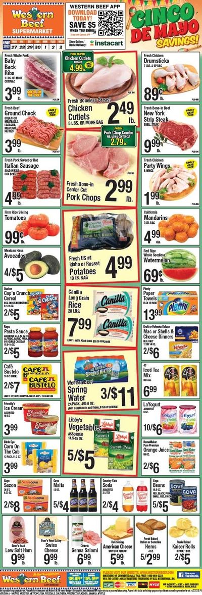Western Beef (FL, NY) Weekly Ad Flyer Specials April 27 to May 3, 2023