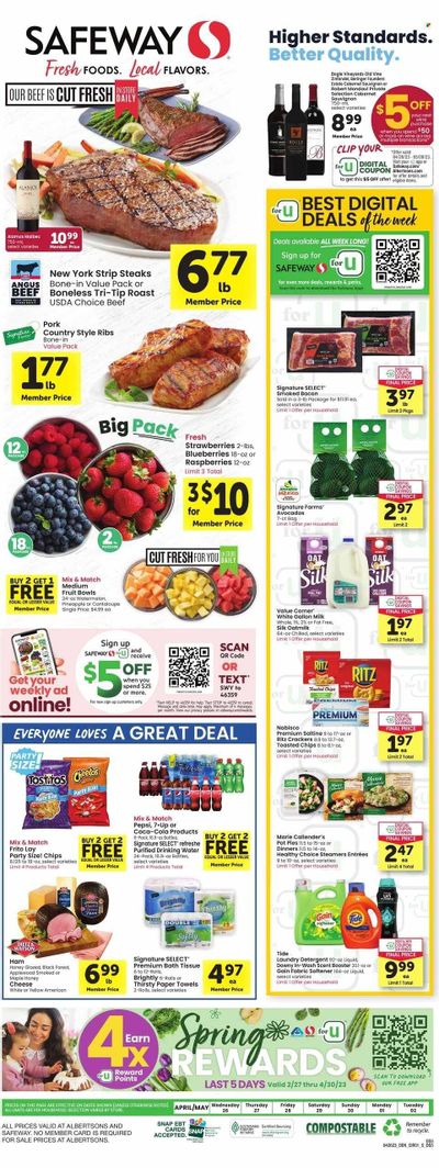 Safeway (SD) Weekly Ad Flyer Specials April 26 to May 2, 2023