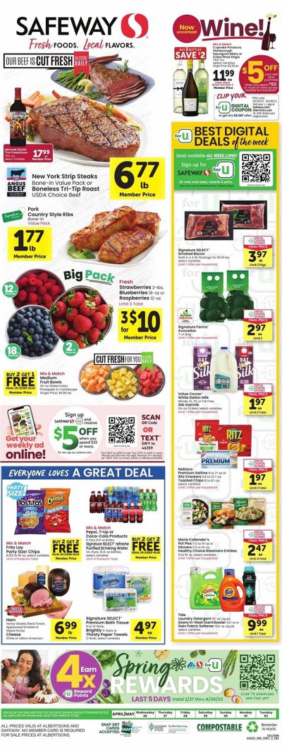 Safeway (CO) Weekly Ad Flyer Specials April 26 to May 2, 2023