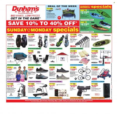 Dunham's Sports Weekly Ad Flyer Specials April 29 to May 4, 2023