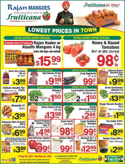 Fruiticana (Greater Vancouver) Flyer April 28 to May 4