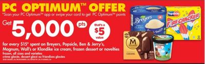 No Frills Ontario: Get 5,000 PC Optimum Points For Every $15 Spent On Breyers, Popsicle, Ben & Jerry’s, Magnum, Wall’s, or Klondike