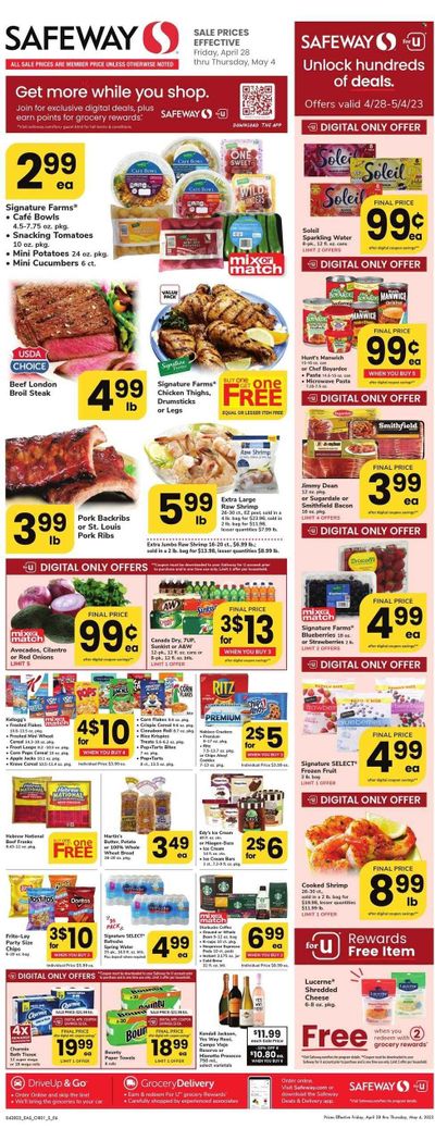 Safeway (DC) Weekly Ad Flyer Specials April 28 to May 4, 2023
