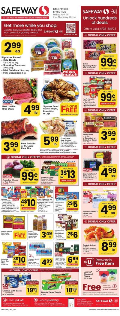 Safeway (DE) Weekly Ad Flyer Specials April 28 to May 4, 2023