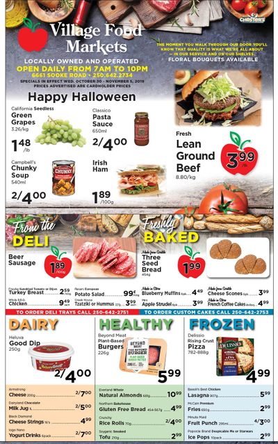 Village Food Market Flyer October 30 to November 5