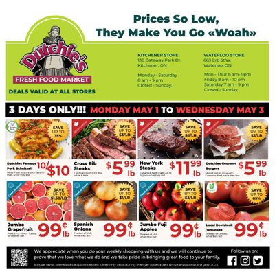Dutchies Fresh Market Flyer May 1 to 3