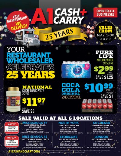 A-1 Cash and Carry Flyer May 1 to 30