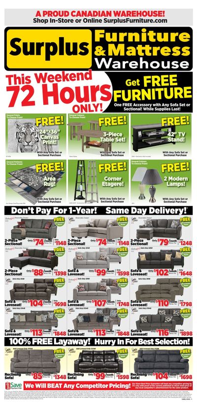 Surplus Furniture & Mattress Warehouse (Calgary) Flyer May 1 to 7