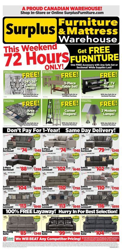 Surplus Furniture & Mattress Warehouse (Lethbridge) Flyer May 1 to 7