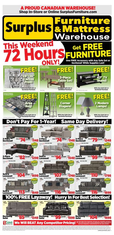 Surplus Furniture & Mattress Warehouse (Saint John) Flyer May 1 to 7