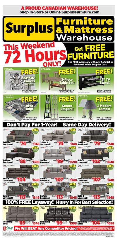 Surplus Furniture & Mattress Warehouse (Saskatoon) Flyer May 1 to 7