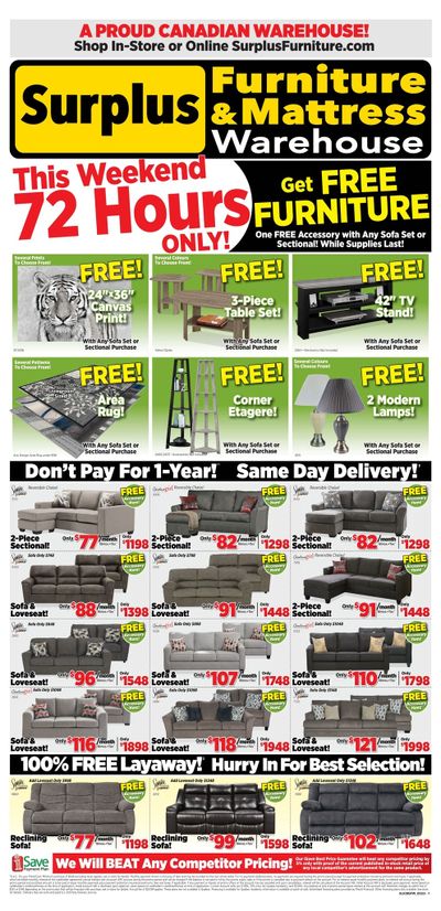 Surplus Furniture & Mattress Warehouse (St. John's) Flyer May 1 to 7