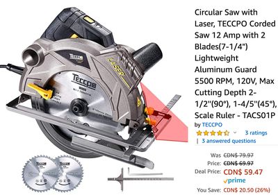 Amazon Canada Deals: Save 26% on Circular Saw with Laser + 34% on Instant Pot Ceramic Coated Non-Stick Inner Cooking Pot + 29% on Pyrex 18 Piece Simply Store Food Storage Set + More Deals
