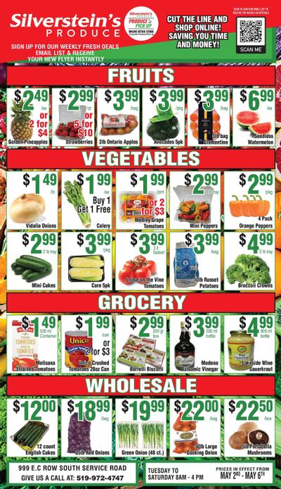 Silverstein's Produce Flyer May 2 to 6