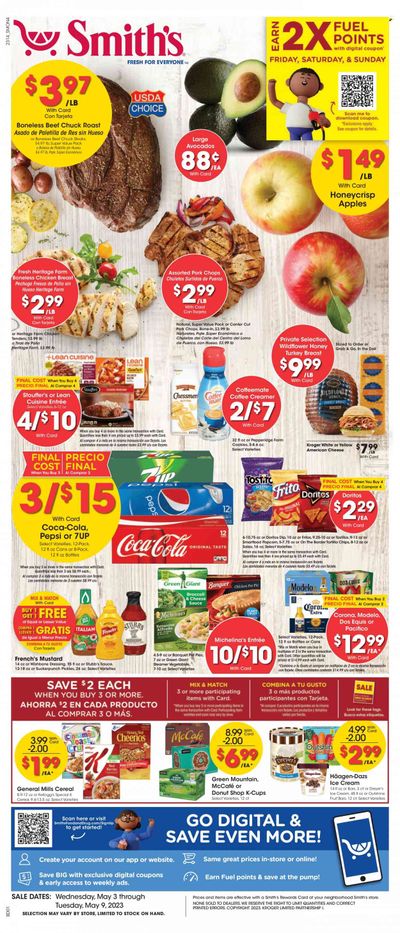 Smith's (AZ, ID, MT, NM, NV, UT, WY) Weekly Ad Flyer Specials May 3 to May 9, 2023