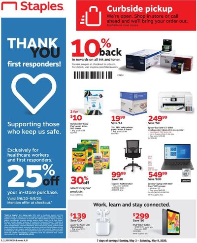 Staples Weekly Ad & Flyer May 3 to 9