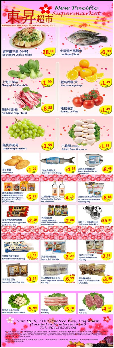 New Pacific Supermarket Flyer May 4 to 8