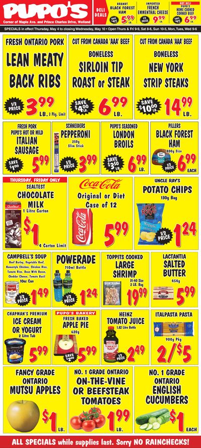 Pupo's Food Market Flyer May 4 to 10