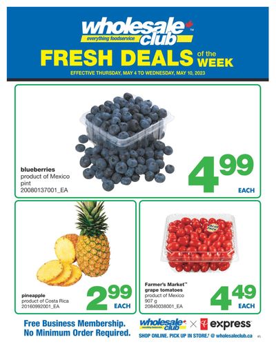Wholesale Club (Atlantic) Fresh Deals of the Week Flyer May 4 to 10
