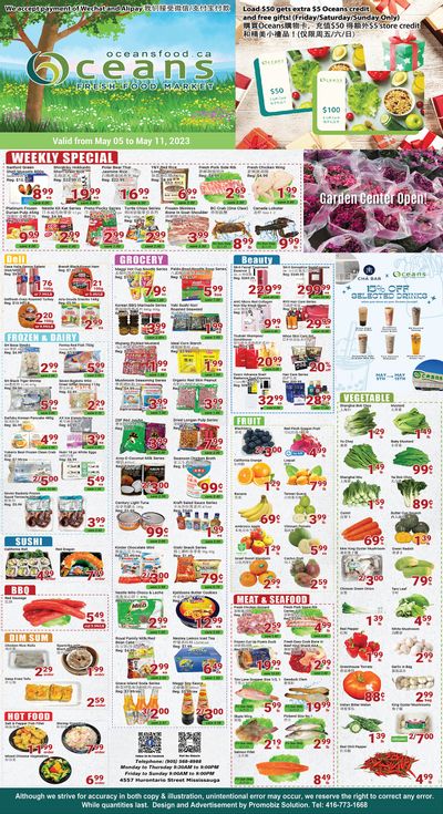 Oceans Fresh Food Market (Mississauga) Flyer May 5 to 11