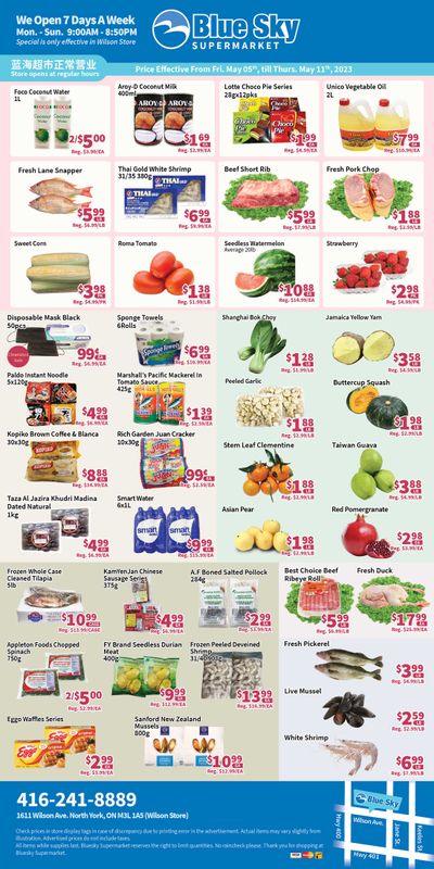 Blue Sky Supermarket (North York) Flyer May 5 to 11