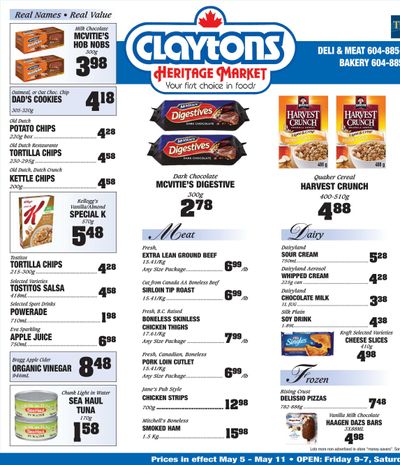 Claytons Heritage Market Flyer May 5 to 11