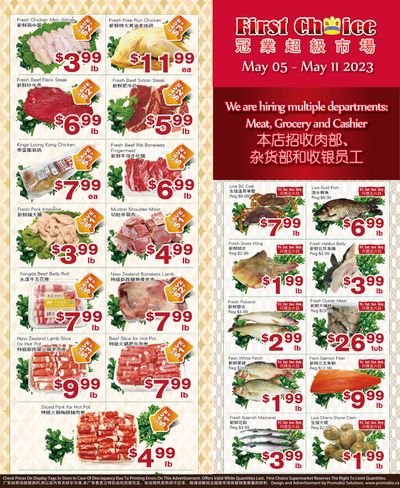First Choice Supermarket Flyer May 5 to 11