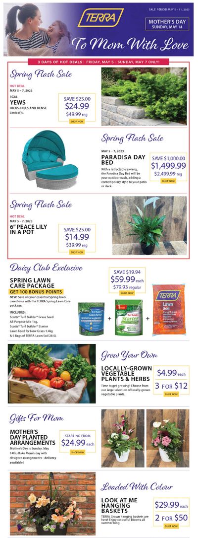 Terra Greenhouses Flyer May 5 to 11
