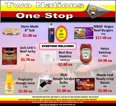 Two Nations One Stop Flyer May 5 to 11