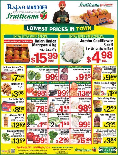 Fruiticana (Greater Vancouver) Flyer May 4 to 10