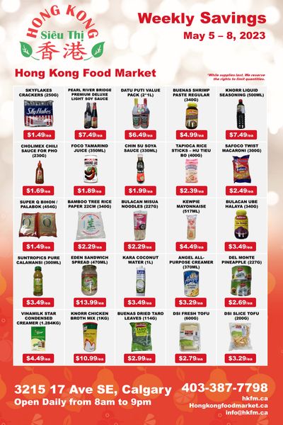Hong Kong Food Market Flyer May 5 to 8