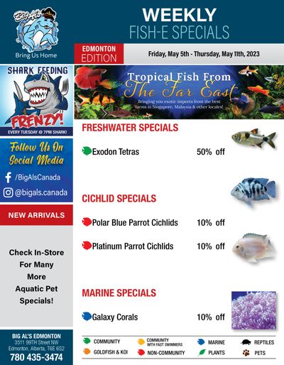 Big Al's (Edmonton) Weekly Specials May 5 to 11
