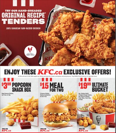 KFC Canada Coupon (Alberta) Valid until June 25