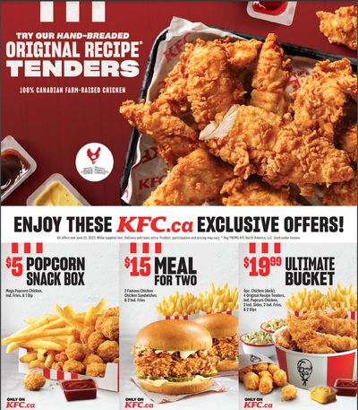 KFC Canada Coupon (Ontario) Valid until June 25