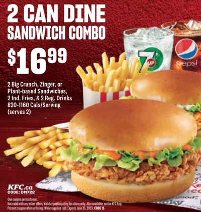 KFC Canada New Coupons: Sandwich Combo for $8.99 + More Coupons