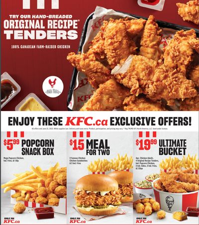 KFC Canada Coupon (Prince Edward Island) Valid until June 25