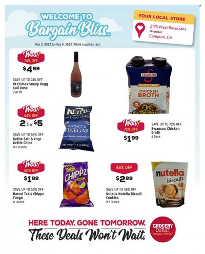 Grocery Outlet (CA, ID, OR, PA, WA) Weekly Ad Flyer Specials May 3 to May 9, 2023
