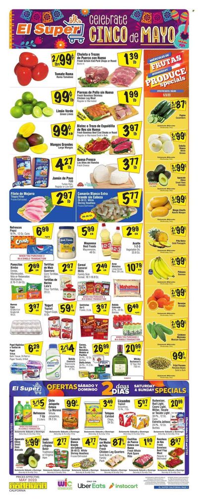 El Super (CA) Weekly Ad Flyer Specials May 3 to May 9, 2023