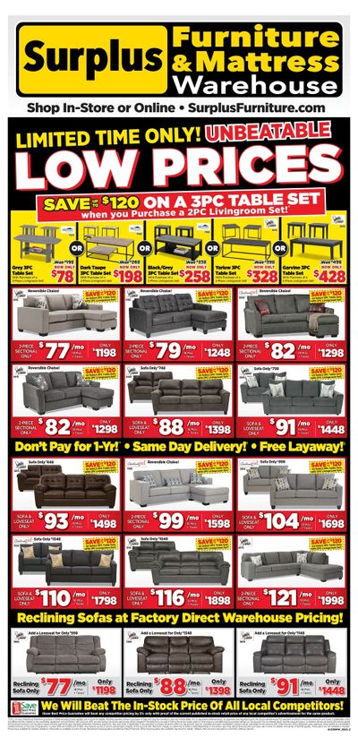 Surplus Furniture & Mattress Warehouse (Grand Falls Windsor) Flyer May 8 to 28