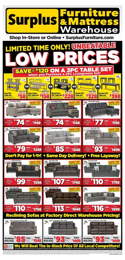 Surplus Furniture & Mattress Warehouse (Saint John) Flyer May 8 to 28