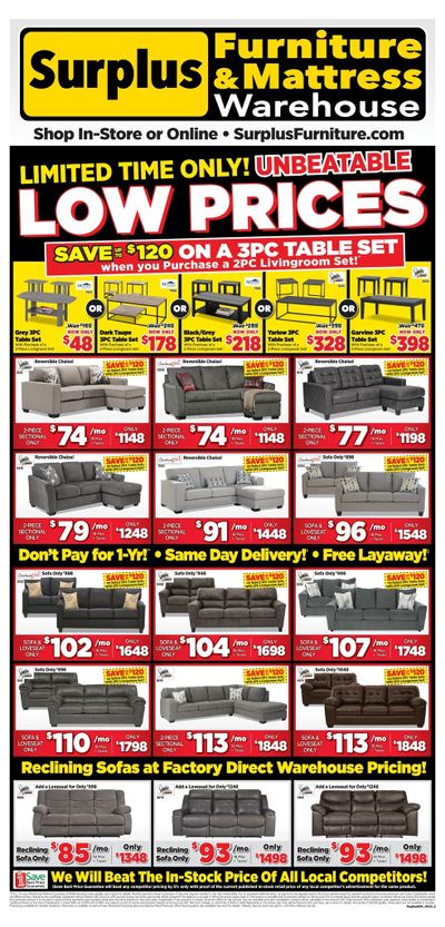 Surplus Furniture & Mattress Warehouse (Saskatoon) Flyer May 8 to 28