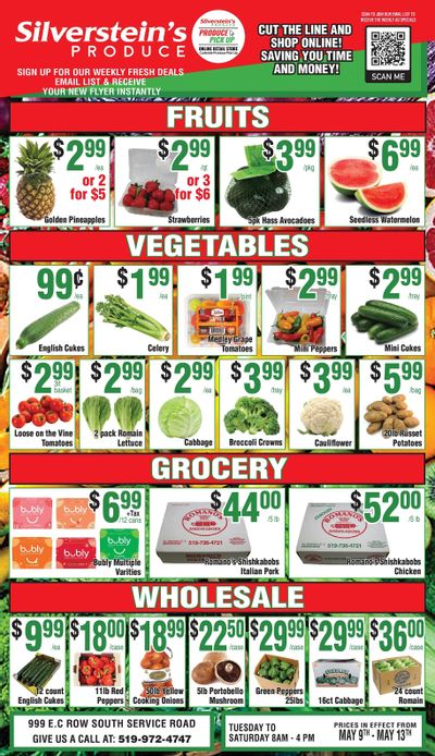 Silverstein's Produce Flyer May 9 to 13