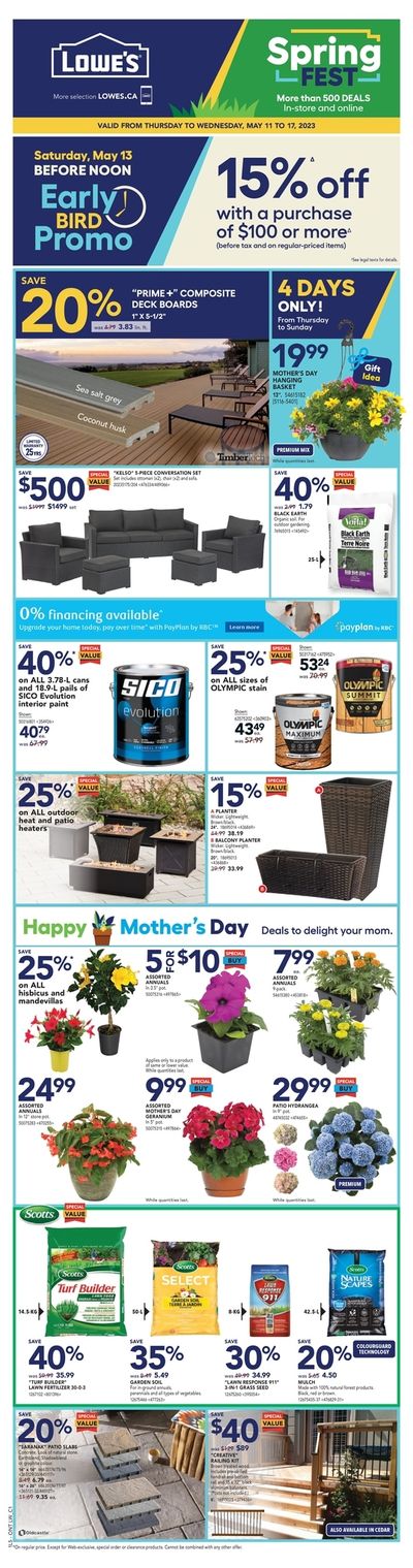 Lowe's (ON) Flyer May 11 to 17