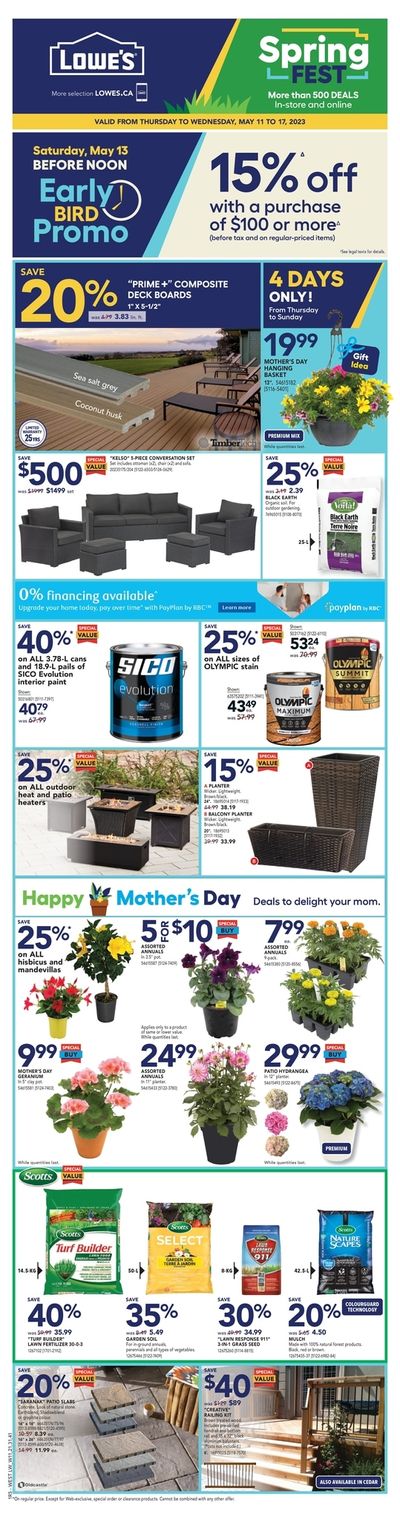 Lowe's (West) Flyer May 11 to 17
