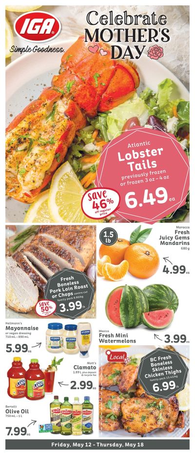 IGA Stores of BC Flyer May 12 to 18
